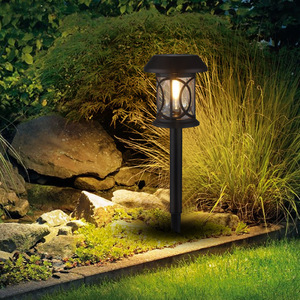 Lampe solaire de jardin Huichu avec ampoule à filament, lampe de cour résistante à la pluie, lumière décorative LED à brancher au sol - Product Image 2