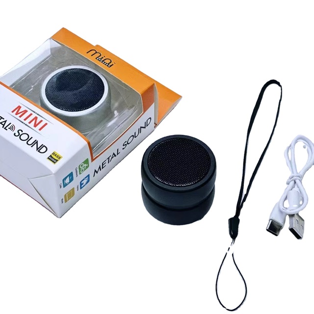 Mini Metal Aluminum Alloy Speaker, Portable Wireless Bluetooth Speaker with LED Light