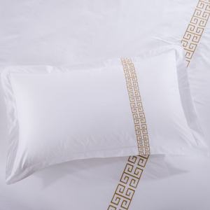 Çin fabrika sıcak satış % 100% pamuk nakış otel nevresim düz çarşaf seti nevresim takımı - Product Image 5