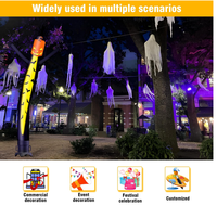 Conception personnalisée Air Dancers Gonflable Tube Homme Halloween Thème Fantôme 10ft 12ft Grand Wacky Agitant Gonflable Dancing Tube Guy