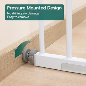 Barrière de sécurité pour bébé à fermeture automatique, en métal, pour animaux domestiques, sans perçage, pour escaliers, portes, clôture d'isolation - Product Image 3