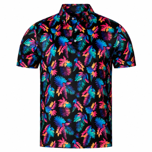 Polo de Golf para Hombre, Manga Corta, Estampado Tropical, Secado Rápido, Transpirable, Elástico, Ropa Deportiva, Informal, para Golf, Disponible en Stock - Product Image 1