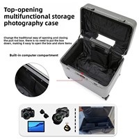 Maleta con Ruedas Omnidireccionales de Gran Capacidad, Tapa Abatible, Compatible con Asientos, Resistente, Duradera, Funcional, con Candado TSA y Compartimento para Cámara