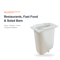 Fabricant de Pots à Sauce Personnalisés OEM, Pot à Condiment avec Pompe de Qualité Alimentaire 3,3L pour Restaurant, Fast-Food, Bar à Salades