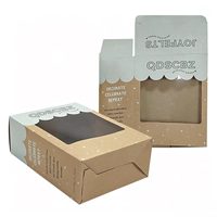 Boîte cadeau personnalisée en papier recyclable, imperméable, avec fenêtre, fond à fermeture automatique, pelliculage mat, pour jouets et poupées
