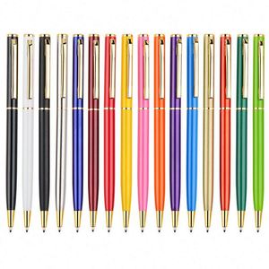 High-End Customized Logo Slim Metal Ballpoint <b>Pen</b> 1.0mm Senior Novelty Design for Business Promotions Office Hotel Advertising - Product Image 2