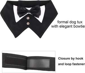 Tanpopo perro esmoquin boda cumpleaños Bowtie Collar mascota Tux Bandana disfraz graduación fiesta cuello Baberos bufanda accesorio - Product Image 4