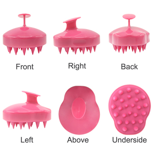 Salon Hair Care Private Label Black Silicone Hair <b>Scalp</b> Massager Massage Shampoo <b>Brush</b> - Product Image 2