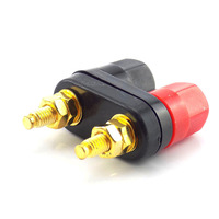 Borne de liaison double femelle 4 mm pour alimentation d'amplificateur de haut-parleur