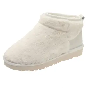 Sepatu bot wanita, sepatu bot salju bulu domba asli klasik kualitas tinggi musim dingin