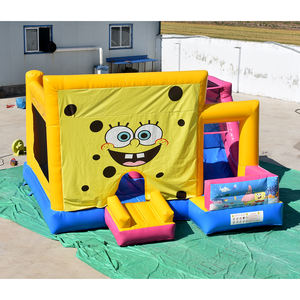 Colorido <span class=keywords><strong>Bob</strong></span> <span class=keywords><strong>Esponja</strong></span> castillo inflable tobogán combinación gorila casa saltar castillo hinchable para niños con soplador juego - Product Image 3