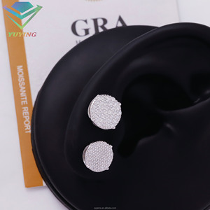 VVS Moissanite GRA certificate Stud <b>Earrings</b> 925 Silver 18K gold plated Iced Out Round Brilliant cut <b>earring</b> <b>Fine</b> Jewelry - Product Image 5
