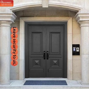 Porte de sécurité double battant pour <span class=keywords><strong>villa</strong></span>, en aluminium moulé et cuivre, finition de surface, ouverture latérale, pour entrée - Product Image 2