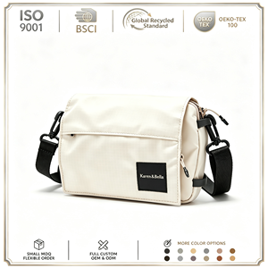 Mini sacoche d'épaule 1,3 L en tissu résistant à l'eau pour le cyclisme et les trajets quotidiens avec 5 poches de rangement et poche flexible pour téléphone OEM ODM - Product Image 1