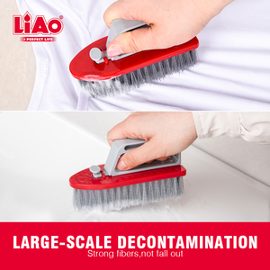 <span class=keywords><strong>Brosse</strong></span> à récurer robuste LIAO 2 en 1 avec petite <span class=keywords><strong>brosse</strong></span> intégrée pour carrelage ou coulis - Product Image 3