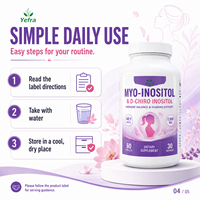 Complément alimentaire en comprimés de Myo-Inositol et D-Chiro-Inositol de marque privée de qualité supérieure pour la fonction ovarienne et la gestion de l'énergie chez la femme