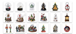 Globe à neige et globe à eau en résine personnalisés avec logo de marque d'entreprise, cadeau de luxe - Product Image 5