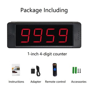 Yizhi GI4D-1R Xách Tay Mini Máy Tính Để Bàn Kỹ Thuật Số Đếm Ngược Tally Counter <span class=keywords><strong>LED</strong></span> Hiển Thị 9999 Ngày Đếm Đồng Hồ Trở Lại Trường Học - Product Image 5
