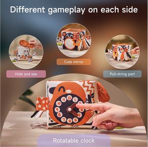 Tumama Kids Preschool Learning <strong>Toys</strong> Cloth Crinkle <strong>Baby</strong> <strong>Tissue</strong> <strong>Box</strong> <strong>Toy</strong> High Contrast Black White Sensory <strong>Toy</strong> for Newborn 0-6 M - Product Image 4