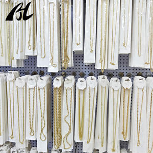 Venta al por Mayor de Cadenas de Aleación de Latón Bañadas en Oro de 14K Collares de Moda con Grandes Descuentos - Product Image 1