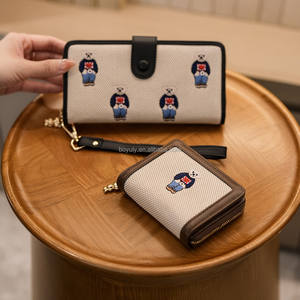 Kadınlar İçin Cüzdan, Fermuarlı, İki Katlı, Kart Yuvalı, Kimlik Pencereli, Nakit Bölmeli, Kısa Kadın Cüzdanı, Zarif, Genç ve Sevimli - Product Image 5