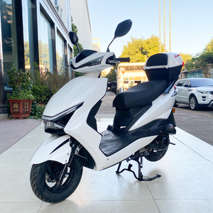Scooter à essence M12 blanc <span class=keywords><strong>50cc</strong></span> pour adultes 60 km/h pneus 10 pouces pare-brise freins à disque et à tambour avec coffre adapté - Product Image 6