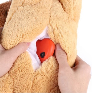 45Cm Hartslag Puppy Pluche Hond Speelgoed Met Warmer Tas Huisdier Zachte Angst Puppy Relief Speelgoed Voor Puppy Honden - Product Image 4