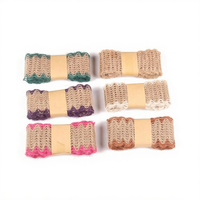 Nouvelle corde de tissage de Jute de dentelle décorative de polyester de ruban de chanvre coloré pour le matériel de bricolage pour des vêtements et des paquets de cadeaux