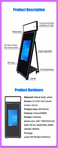 Shipped in 48H Rounded Arched Magic Mirror Photo Booth with Free Accessories and Compatible <b>Camera</b> - Product Image 2