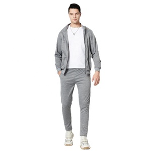 <span class=keywords><strong>Set</strong></span> di felpe con colletto rialzato autunnale con tasche <span class=keywords><strong>e</strong></span> <span class=keywords><strong>Set</strong></span> da Jogging con Zip per uomo Body Fit Casual a maniche lunghe - Product Image 5