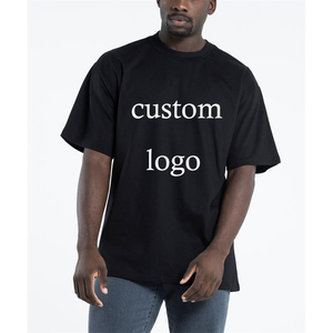 Wholesale <strong>Pro</strong> <strong>Club</strong> Embroidery Custom logo 50/50 Polyester Cotton Plain Heavy Weight Oversized White t <strong>Shirt</strong> Printing - Product Image 2