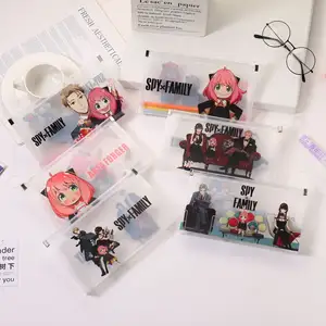 6styles PVC Transparent Storage Bag Cartoon Anime File pocket Anya Loid Yor Bond Documents Pouch SPY Family Pencil Bag