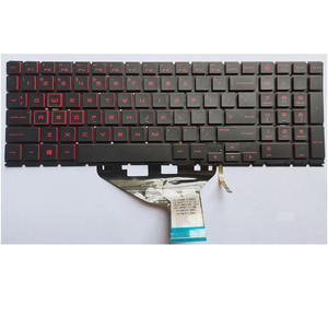 อะไหล่แล็ปท็อปสำหรับ <span class=keywords><strong>HP</strong></span> <span class=keywords><strong>Omen</strong></span> <span class=keywords><strong>15</strong></span>-DC <span class=keywords><strong>15</strong></span>-DC0010CA <span class=keywords><strong>15</strong></span>-DC0020CA <span class=keywords><strong>15</strong></span>-DC0030NR คีย์บอร์ดเรืองแสงสีแดงแบบ US - Product Image 1