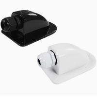 Prix usine simple Double câble entrée presse-étoupe 3-7mm pour panneau solaire en plastique noir pour panneau solaire camping-car caravane bateau