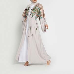 2019 Ultime Cerimonia Nuziale di Modo Strano Primavera di Nuovo Disegno Normale Camicetta Abito Musulmano Croce Nera <span class=keywords><strong>Abaya</strong></span> - Product Image 2