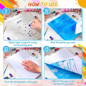 Plaques d'impression monoprinting en gel souple de taille personnalisée, réutilisables, transparentes, en silicone, pour l'impression artistique, planche à dessin en PU - Product Image 3