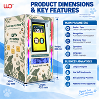 Graveur intelligent de plaques d'identification pour animaux de compagnie avec reconnaissance de codes-barres pour les animaleries, salons de toilettage et cliniques vétérinaires