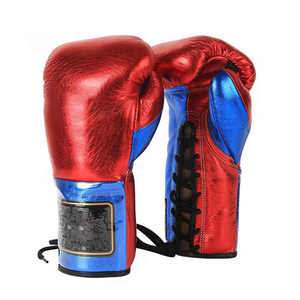 Gants de boxe en cuir professionnels confortables de conception de logo personnalisé 10OZ 12OZ 14OZ 16OZ - Product Image 1