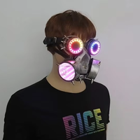 Lunettes LED Pixel Masque Punk Lunettes 366 Modes Tunnel Lumières Masque Cosplay Bar Lumineux Costume Accessoires Rechargeable