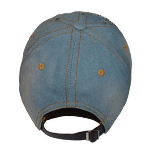 Fun Rhinestone Bejeweled Distressed Denim <b>Baseball</b> <b>Cap</b> Sporty Custom 5 Panel Fabric Bling <b>Cap</b> for Women Girls Great Gift Idea - Product Image 3