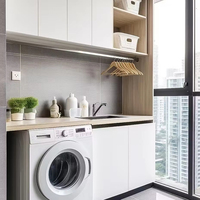 Meubles de maison modernes, meuble-lavabo pour salon et salle de bain, armoire de buanderie, résistant à l'eau, en mélamine