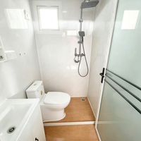 Maison conteneur extensible facile à installer 20ft 40ft, 2 chambres, préfabriquée, modulaire, pour bureau, café, usine avec terrasse