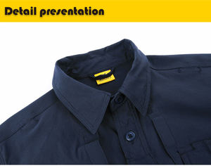 BMen's Button-Up Long Sleeve <b>Shirt</b> - Classic Fit, Quick Dry & Anti-Wrinkle for Outdoor/Casual Wear - Customize, Wholesale - Product Image 4