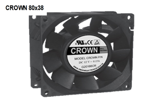 พัดลมแกน DC รุ่น Crown AGQ08038_12L พร้อมใบพัดพลาสติกแบบลูกปืน รองรับ OEM สำหรับใช้งานในอุตสาหกรรม - Product Image 4