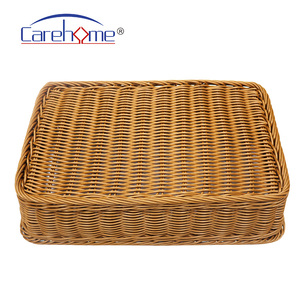 Cesta <span class=keywords><strong>de</strong></span> mimbre sintético impermeable y lavable para hotel, para pan y frutas, con asas - Product Image 5