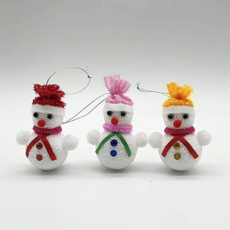 Wholesale Party Home Xmas Table Decor Set Hanging foam Snowman bow Christmas Tree Ornaments Festival decor