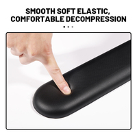 Repose-poignet pour clavier et souris en mousse à mémoire de forme noire, vente en gros d'usine, avec base en silicone antidérapante 3D pour un usage au bureau