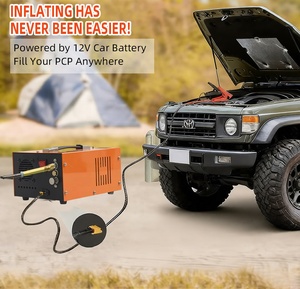 Compresseur d'air portable PCP SolidTop 4500psi 30MPa 300bar refroidi par air <span class=keywords><strong>sans</strong></span> huile 12V 110V 220V pour paintball, plongée sous-marine, pneus de voiture - Product Image 5