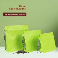 Sachets refermables à fermeture éclair, auto-scellants, hermétiques, en aluminium laminé estampé à chaud, à huit soudures, pour thé noir Pu-erh torréfié et aliments pour animaux de compagnie, fabriqués en Chine