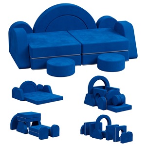12 Pièces Blocs de Jeu Modulaires Souples pour Enfants, Canapé pour Tout-petits, Construction de Fort, Jeu d'Escalade, Chambre d'Enfant - Product Image 3